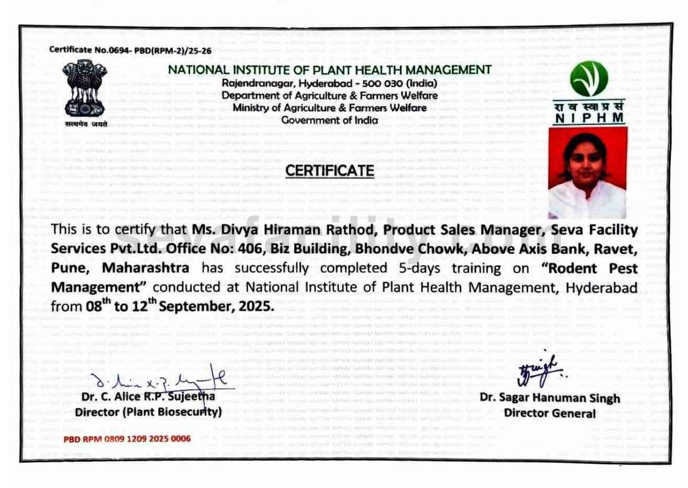 Certificate