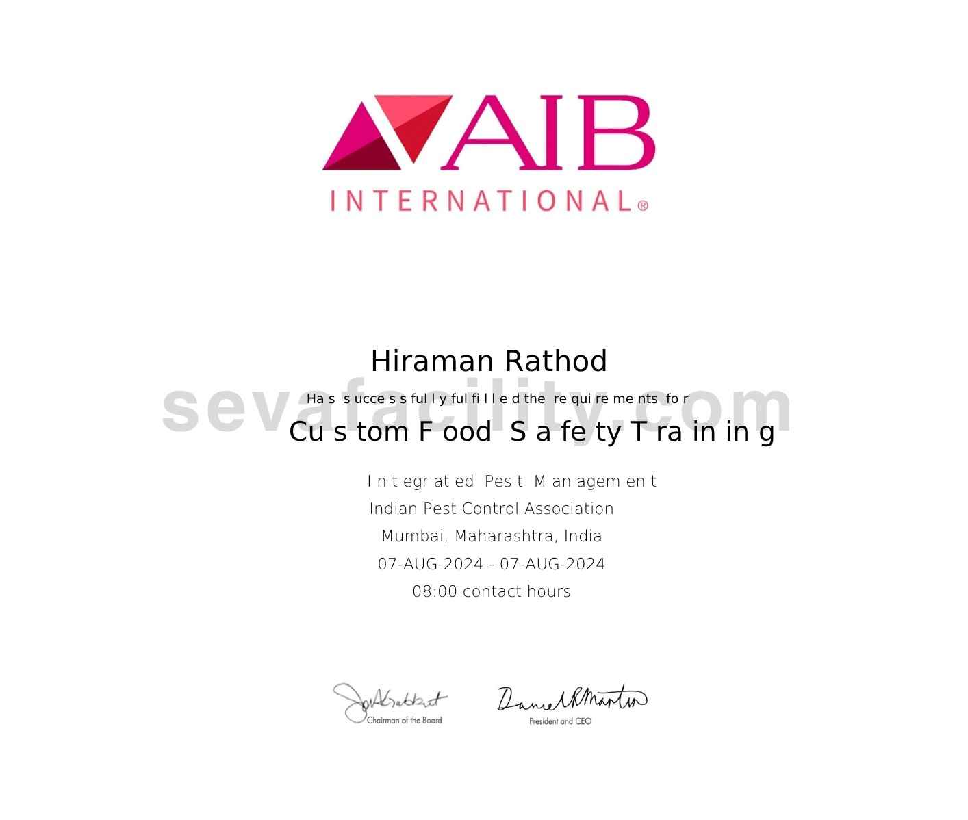 Certificate